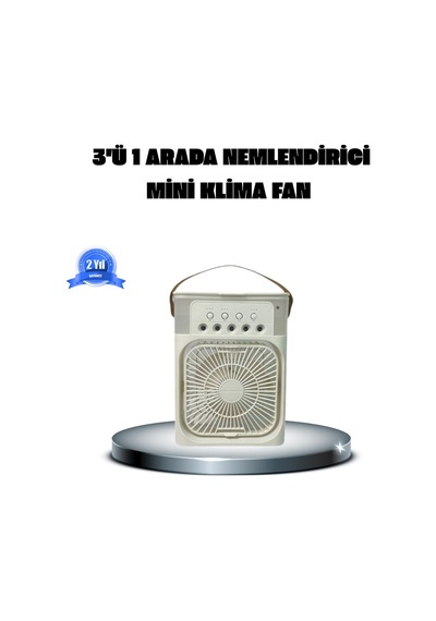 Mey İthalat Taşınabilir Mini Klima Fan 3 Ü 1 Arada Soğutucu, Nemlendirici Ve Gece Lambası