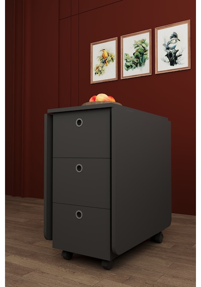 Lüks Katlanır Mutfak Yemek Masası %100 Mdf Pratik Çekmeceli Çalışma Masası Km100 Antrasit Lüks Katlanır Mutfak Yemek Masası %100 Mdf Pratik Çekmeceli Çalışma Masası Km100 Antrasit