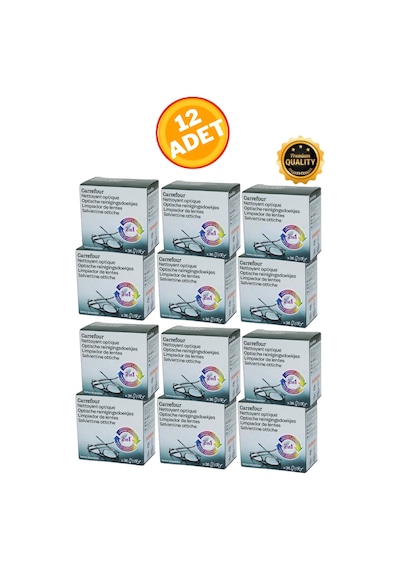 12 Paket 36'lı Gözlük, Kamera, Gsm Kask Camı Temizleme Islak Mendili 12x36 432 Adet