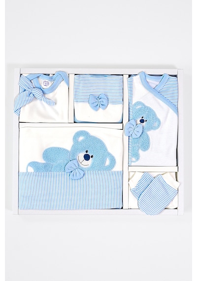 Sitilin Erkek Bebek Lüks Hastane Çıkışı Ayıcık 10 Lu Set Stl6975 Beyaz