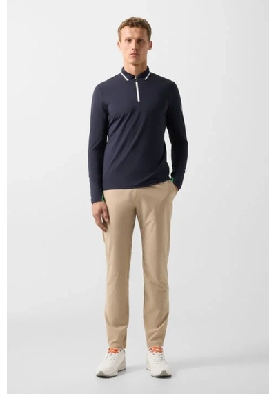 Bogner Fire&ıce Bogner Jonah Lüks Sportif Stil Uzun Kollu Erkek Polo Sweatshirt, Lacivert