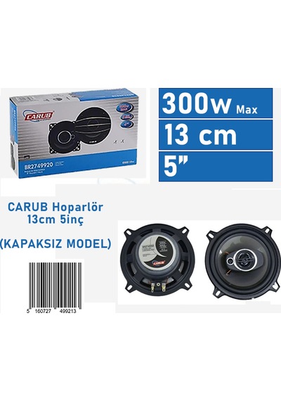 Carub 13 CM 5 İnç Kapaksız Hoparlör