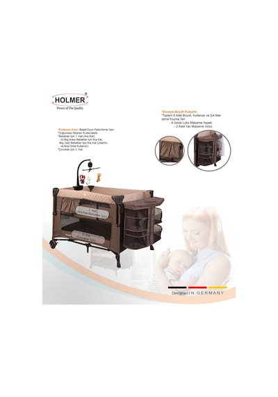 Holmer Maxi Comfort Coolstyle Anne Yanı Deluxe Kumaş Premium Dönenceli Oyun Parkı