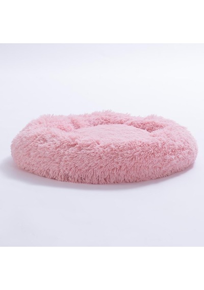 Pembe Donut Köpek Yatağı Kedi Yatağı Simit Yatak Anti-stress Pet Yatağı Peluş Yatak M
