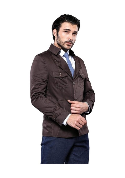 Safari Model Kahverengi Pamuk Trençkot Wessi