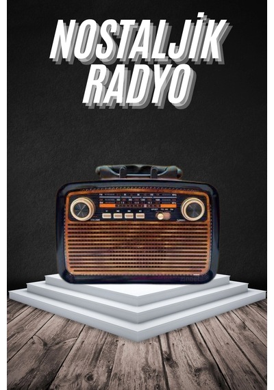 Eskitme Nostalji Tasarımlı Bluetoothlu Nostalji Radyo Ahşap Nostaljik Görünümlü 81367541