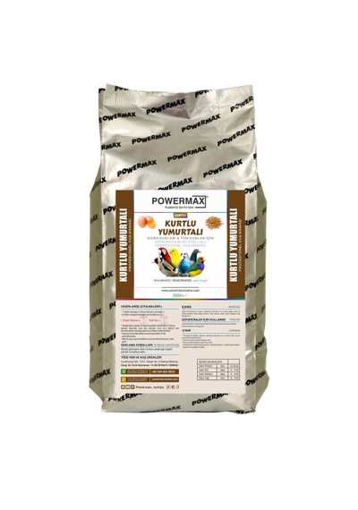 Powermax Kurtlu Böcekli Yumurtalı Özel Mama 1 Kg