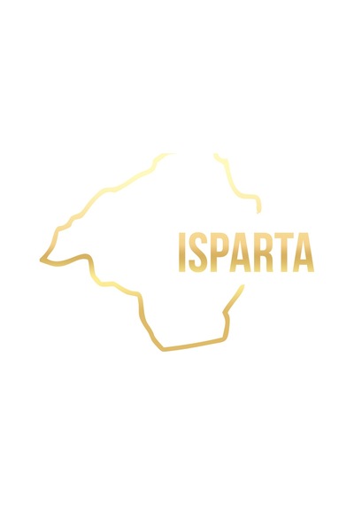 Isparta Harita Araba Sticker 17x17 Cm Gold