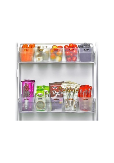 6 Adet Buzdolabı Kapak Raf Düzenleyici, Mutfak Banyo Çekmece Içi Mini Organizer Kutu 6 Lı Set Plasti Diğer