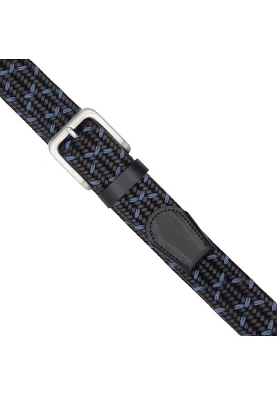 Pierre Cardin Premium Örgü Deri Kemer En 3,5 Cm Pc-1713 Siyah - Mavi