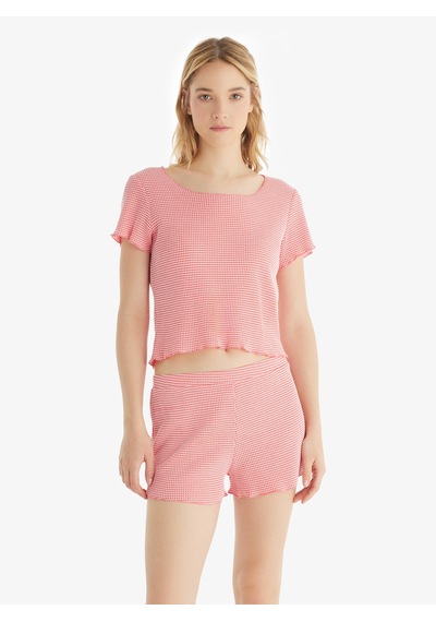 Kadın T-shirt 60549 - Pembe Pembe