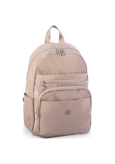 Nas Bag Unisex Büyük Boy Çok Gözlü Su Geçirmez Sırt Çantası Vizon