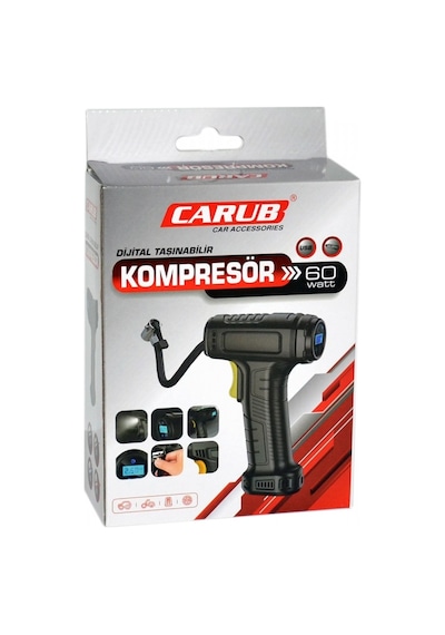 Carub Hava Kompresörü Şarjlı Dijital 12v 60w 120psı Usb/type C Br2491331