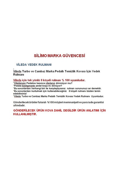 2 Adet Vileda Rulman Yedek Rulmanı Vileda Turbo Cambaz Marka