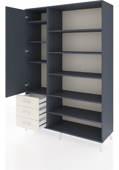 Hyperion Dolap 9 Raflı 3 Çekmeceli 3 Kapaklı 132x44x195 Antrasit-antrasit/aytaşı Antrasıt/aytası Hyperion Dolap 9 Raflı 3 Çekmeceli 3 Kapaklı 132x44x195 Antrasit-antrasit/aytaşı Antrasıt/aytası