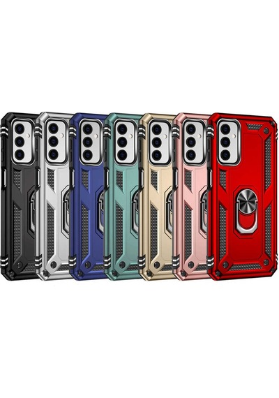 Samsung Uyumlu Galaxy M23 Kılıf Sofya Yüzüklü Standlı Silikon Kılıf (553471458)