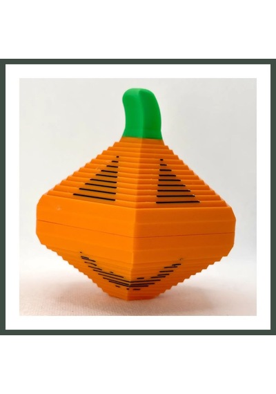 Bezos 3d Baskı Balkabağı Altıgen Fidget Çift Taraflı Cadılar Bayramı Stres Oyuncağı Turuncu Yeşil Nhr