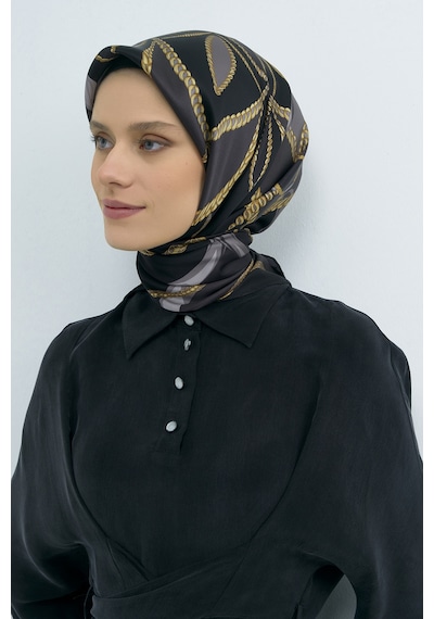 Armine Saf İpek Sura Eşarp-2026 İlkbahar-yaz- 953100d Siyah