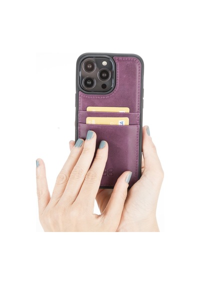 Bouletta Apple İphone 14 Pro Max Uyumlu Deri Arka Kapak Fxcp Cz7