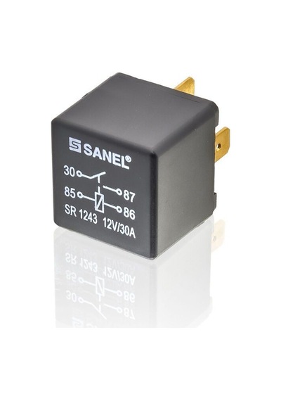 Sanel Mini Röle 24 Volt 30 Amper 4 Uçlu Braketli SR2443A