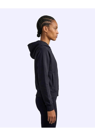 Kappa Milas Full Zip Kadın Siyah Regular Fermuarlı Eşofman Üstü