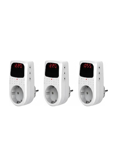 Akım Korumalı Regülatör Priz - 4000w Yüksek Güç, Düşük Voltaj Koruması 150v-210v , Yıldırım Ve Çocuk Emniyetli Voltaj Sabitleyici Koruyucu Priz 1