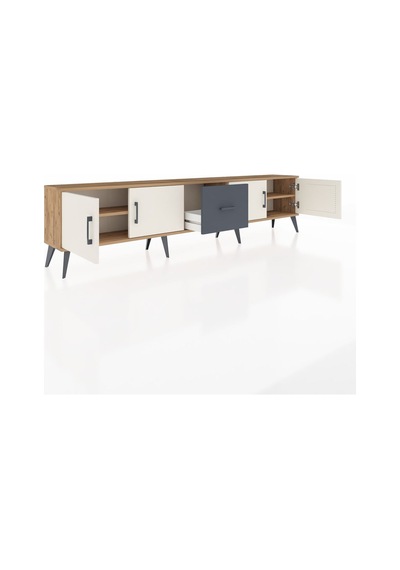 Arges Tv Ünitesi 2 Raflı Tek Çekmeceli 4 Kapaklı 220x30x51 Çam-aytaşı/antrasit Aytası/antrasıt - Atlas Çam Arges Tv Ünitesi 2 Raflı Tek Çekmeceli 4 Kapaklı 220x30x51 Çam-aytaşı/antrasit Aytası/antrasıt - Atlas Çam