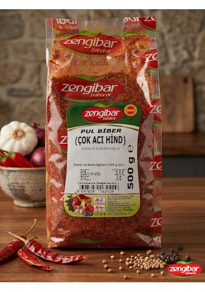 Zengibar Çok Acı Hind Pul Biber 500 Gr