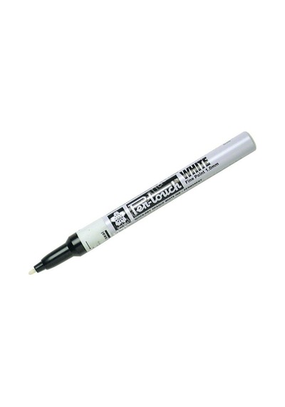 Sakura Pen-Touch Markör Fine Permanent Kalem Beyaz 1.0 MM Beyaz