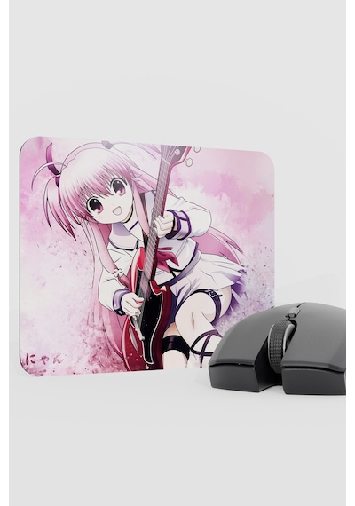 Angel Beat S Anime V4 - 22x18 Gaming Kauçuk Kaymaz Taban Mouse Pad Fare Altlığı
