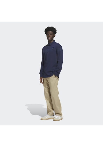 Adidas Originals Twistknit Erkek Lacivert Uzun Kollu Polo Tişört Kr5430