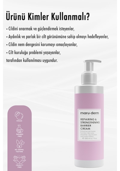 Maruderm Bariyer Onarıcı & Ceramide Cilt Bakım Kremi 200 ML