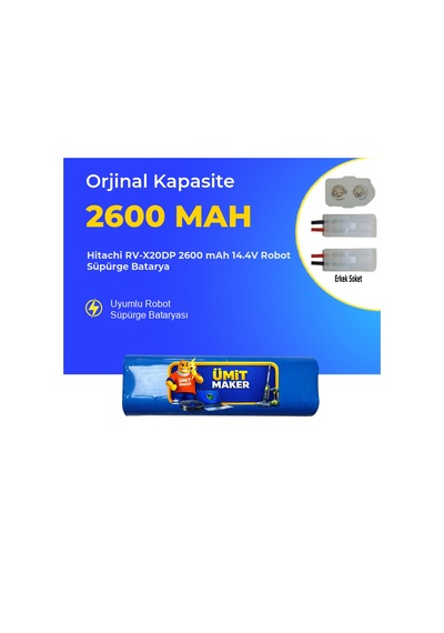 Hitachi Rv-x20dp 2600 Mah 14.4v Robot Süpürge Batarya