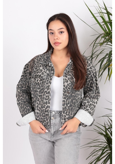 Lacarino 7709 Kadın Jean Ceket VİZON