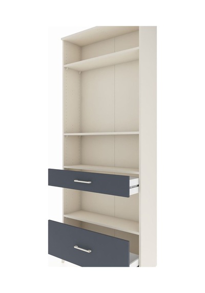 Arges Dolap 4 Raflı 2 Çekmeceli 88x30x221 Aytaşı-antrasit Aytaşı