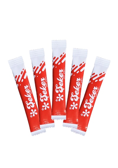 Stick Şeker 4000 Adet 3 Gr Kırmızı Desenli 2'li Set