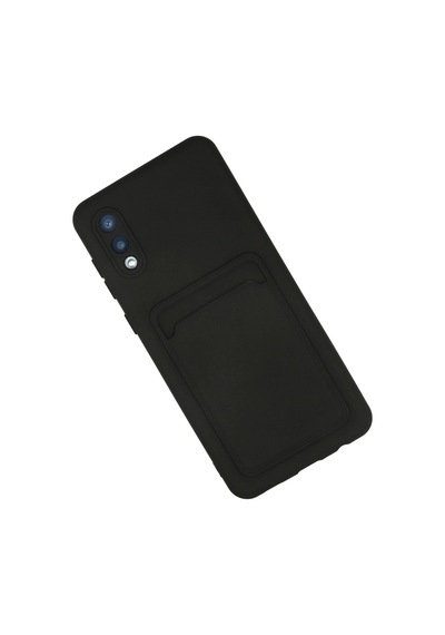 Uryport Samsung Galaxy Uyumlu A02 Kılıf Kelvin Kartvizitli Silikon - Siyah