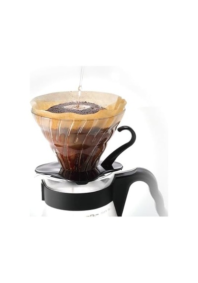Hario V60 02 Dripper Siyah Cam