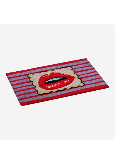 Kırmızı Hindistan Cevizi Lifi Lips Kapı Önü Paspası 45x1,5x75 Cm