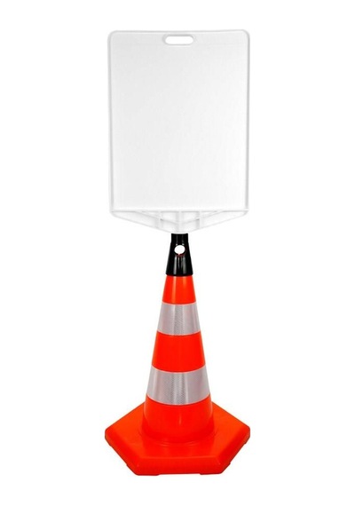 5 Adet Pvc Trafik Konisi 50 Cm Reflektifli 6 Kenar Trafik Dubası Seti-3550