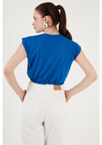 Lela Bisiklet Yaka % 100 Pamuk Crop Bayan T Shirt 5865587 Saks