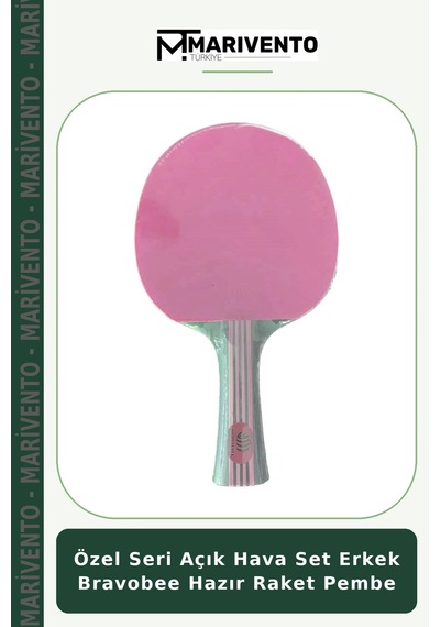 Özel Seri Açık Hava Set Erkek Bravobee Hazır Raket Pembe