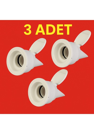 3 Adet Koku Önleyici Çekvalfli Adaptör Contaø50 Lavabo & Evyeler Diğer