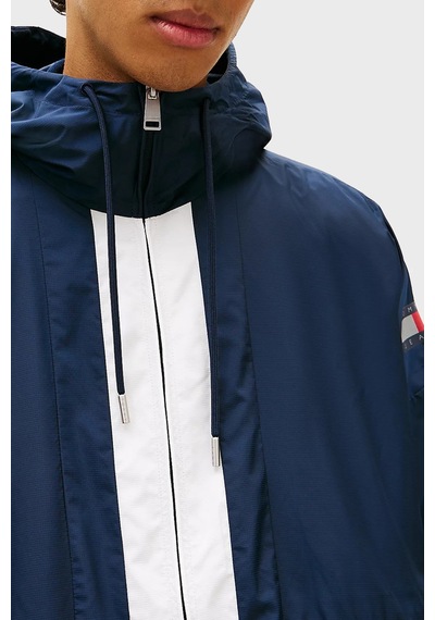 Tommy Jeans Oversize Fit Logolu Kapüşon Yaka Mont Erkek Mont Dm0dm22736 C1g Lacivert
