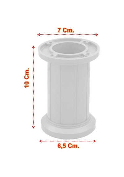 Jumbo Mobilya Ayağı 10 Cm - Koltuk, Kanepe, Dolap Ve Baza İçin, Ayarlanabilir, 4 Adet Beyaz
