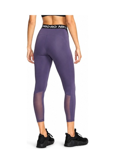Nike Dri Fit Pro 365 Womens Tight File Detaylı Yüksek Bel Kadın Antreman Taytı Mor