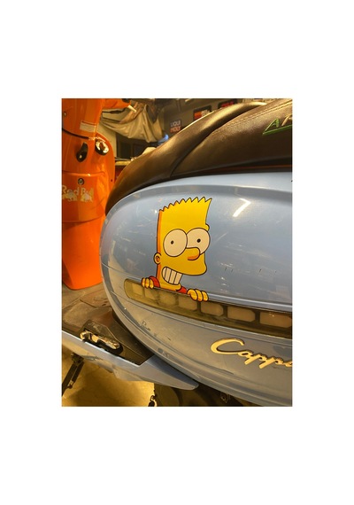 Simpson Bard Motorsiklet Araba Kelebek Cam Sticker