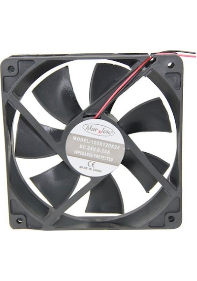 120X120X25Mm 12Cm 24V Dc Fan 0.25A 2P 2 Uçlu