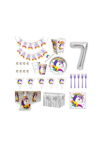 Unicorn 8 Kişilik 7 Yaş Doğum Günü Seti Diğer