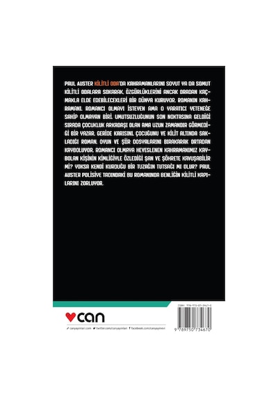 Kilitli Oda / New York Üçlemesi 3 - Paul Auster  - Can Yayınları